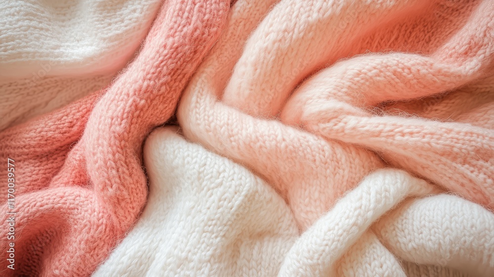 Soft Pink and Cream Textile Close-Up - made with Generative AI Soft Pink and Cream Textile Close-Up - made with Generative AI