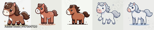 Fotografie very cute and adorable horse vector