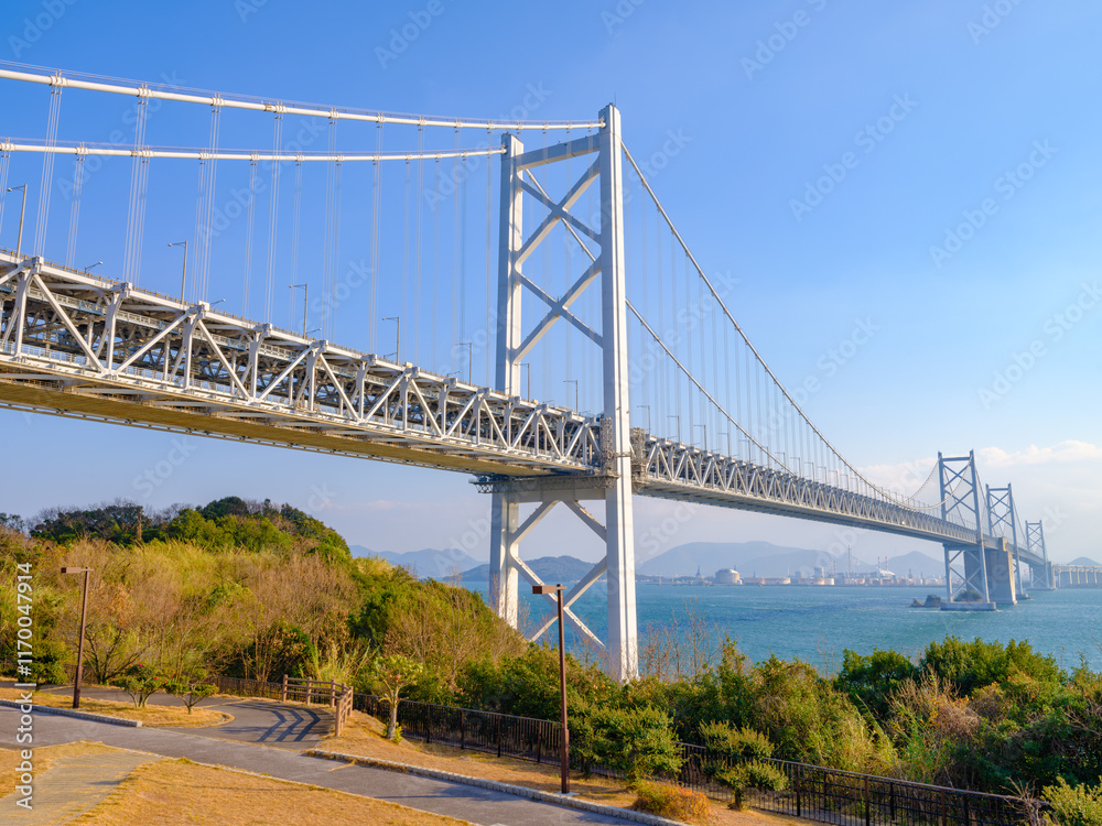 与島PAから見る瀬戸大橋 香川県 与島PAから見る瀬戸大橋 香川県