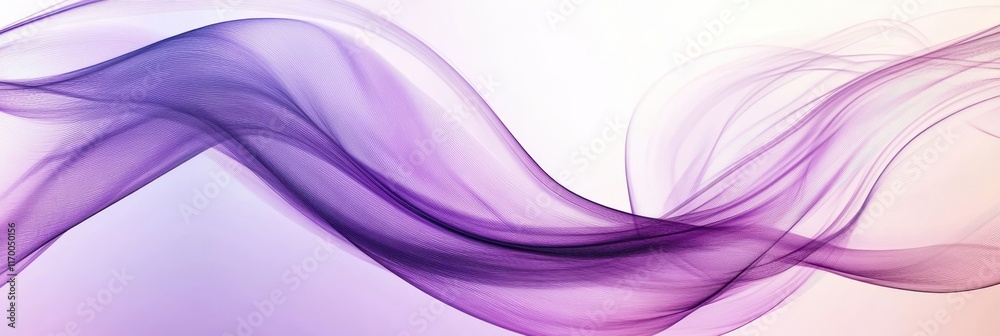 Fototapeta premium Abstract fluid waves, soft pastel colors, lavender and pink swirls, ethereal texture, dreamy atmosphere, gentle gradients, watercolor effect, smooth brushstrokes, delicate wispy lines, tranquil mood, 