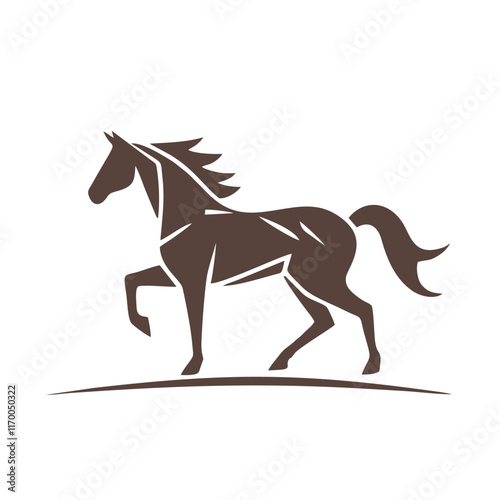 horse logo design concept template