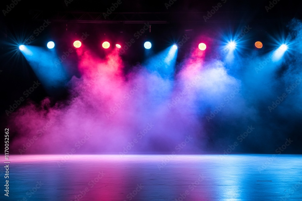 Obraz premium Stage with lights and smoke