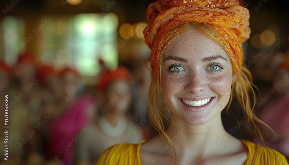 Fototapeta premium portrait of a woman in a dress