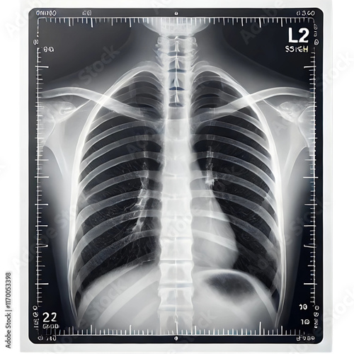 X-Ray Image of Human Chest
