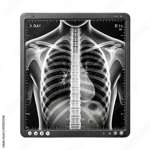 X-Ray Image of Human Chest
