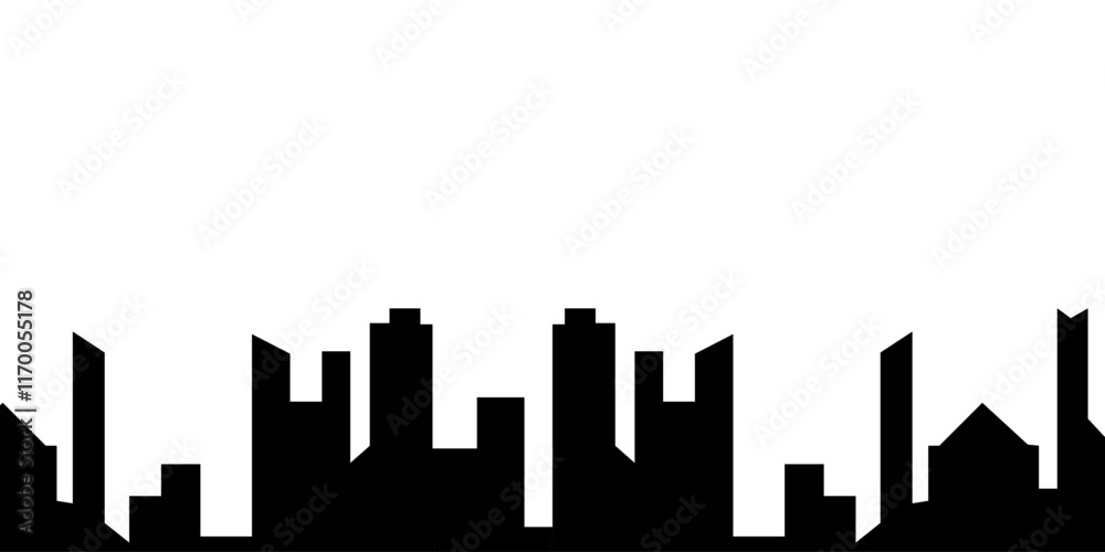 City scape silhouette. Real estate business concept background City scape silhouette. Real estate business concept background