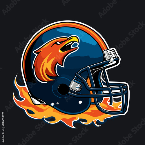 american football helmet vector art for graphic design  photo