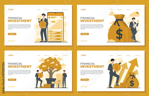 Landing page template for financial investment, designed to plan, track, and manage investments
