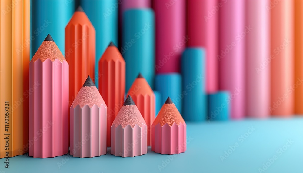 pencils on a white background pencils on a white background