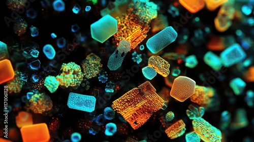 Digital Art Showcasing Unique Microscope Views of Plastic