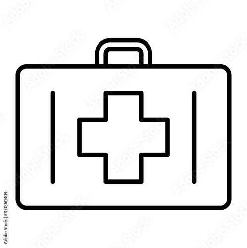 first aid kit line icon