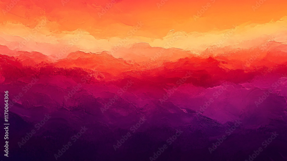 Vibrant Abstract Landscape with Gradients of Orange, Pink, and Purple in a Serene Atmosphere for Artistic and Decorative Purposes Vibrant Abstract Landscape with Gradients of Orange, Pink, and Purple in a Serene Atmosphere for Artistic and Decorative Purposes