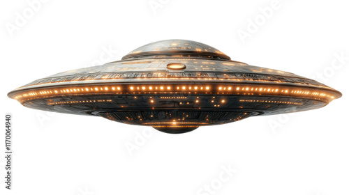 ufo of alien isolated on white background 