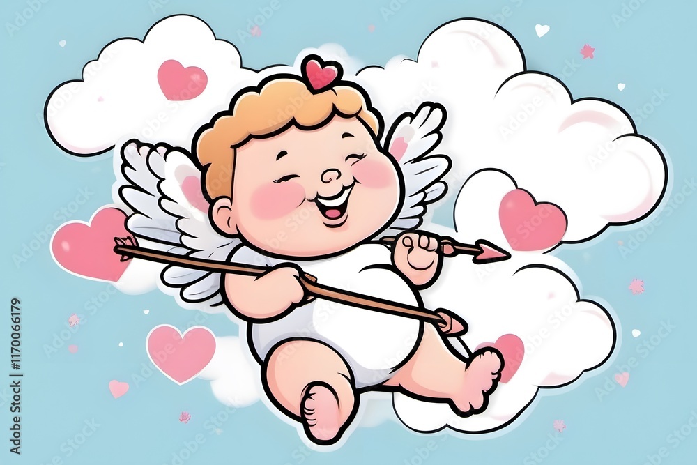 cupid with heart cupid with heart