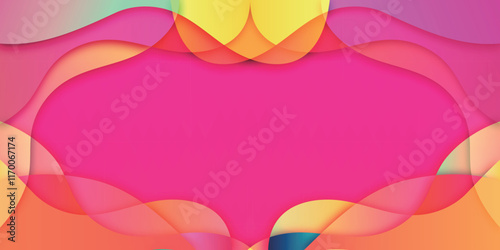 フレーム　曲線　カラフル　かわいい　背景	