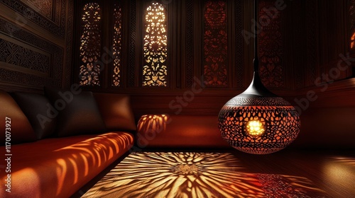 Moroccan Room Sunlight Lamp Interior Design