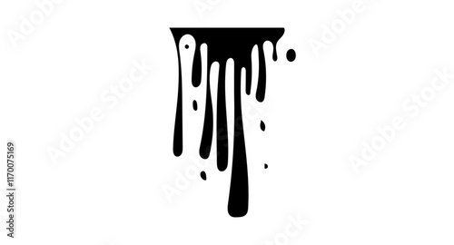 Dripping paint drips background. Excellent drips illustration. lowing liquid. Stencil drops. Paint splatter. Molten. Chocolate drops. Oil drop. Only commercial use. Vector illustration