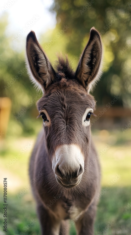 Adorable Donkey Portrait: A Close-up of a Cute Farm Animal Adorable Donkey Portrait: A Close-up of a Cute Farm Animal