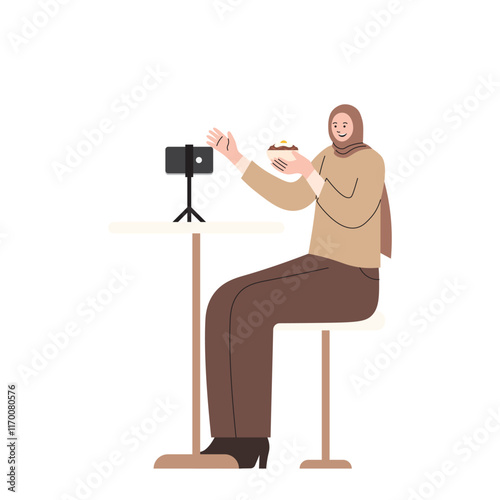 Muslim Women Content Creator Food Vlogger