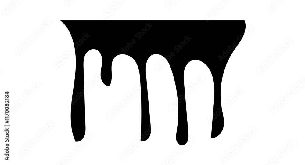 Drip paint 3D Ink stain. Drop melt liquid isolated on transparent background. Splash of chocolate, oil, blood. Black graffiti. Splatter syrup, candy sauce, caramel. Vector illustration Drip paint 3D Ink stain. Drop melt liquid isolated on transparent background. Splash of chocolate, oil, blood. Black graffiti. Splatter syrup, candy sauce, caramel. Vector illustration