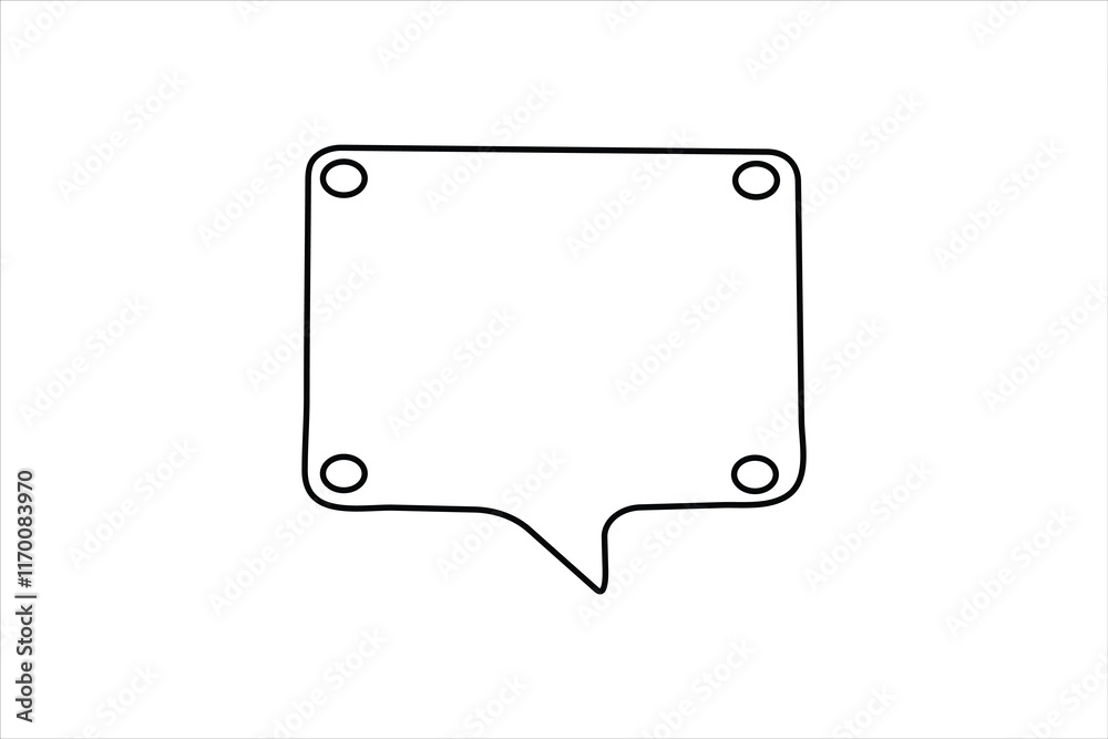 Speech bubble Continuous single Line art design self-drawing style Speech bubble Continuous single Line art design self-drawing style
