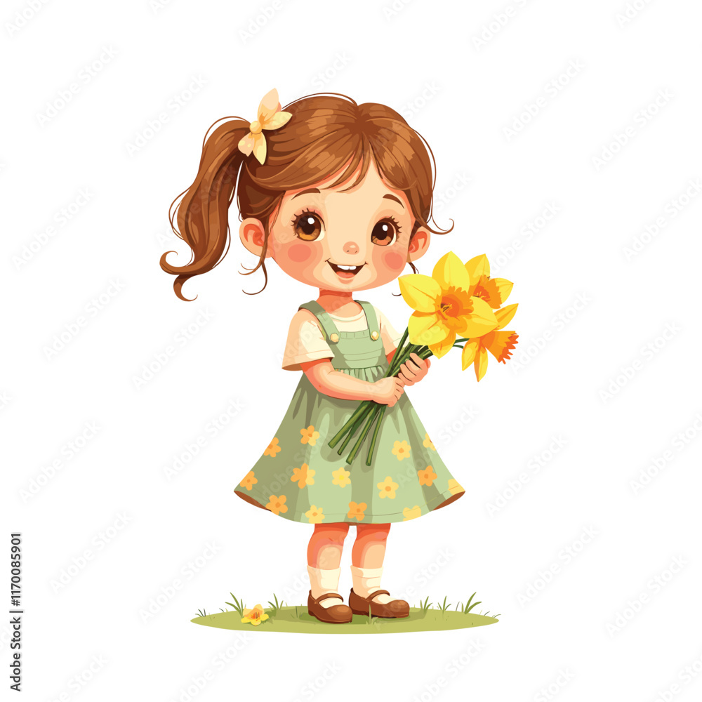 Spring concept vector illustration on white background Spring concept vector illustration on white background