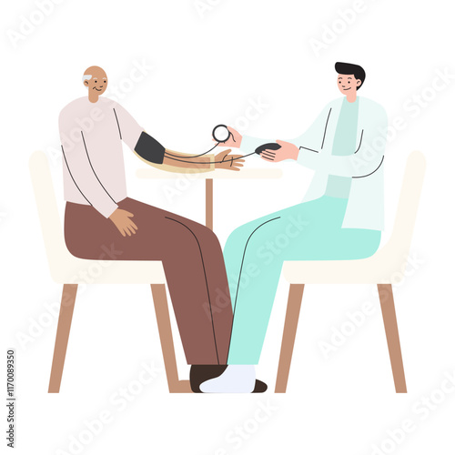 Elderly Medical Check Up Blood Pressure