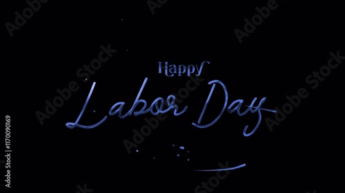 Dynamic Happy Labor Day Animated Text for Celebrations