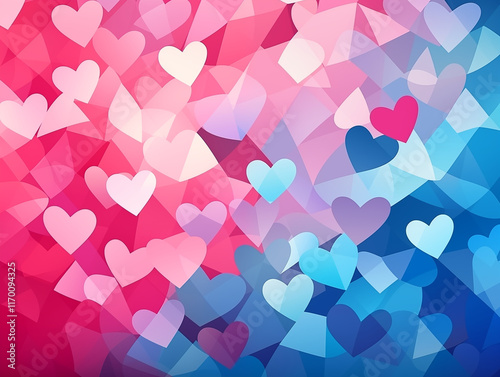 Clean and Modern Valentine's Design with Geometric Patterns
