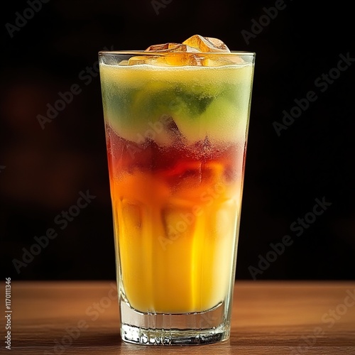 Layered Cocktail: A Refreshing Summer Drink photo