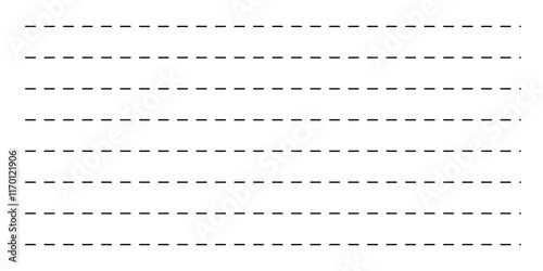 Dotted line connection. different types of long dashed line. collection of lines for notebook pages. graphic seamless pattern with black stripes in eps 10.