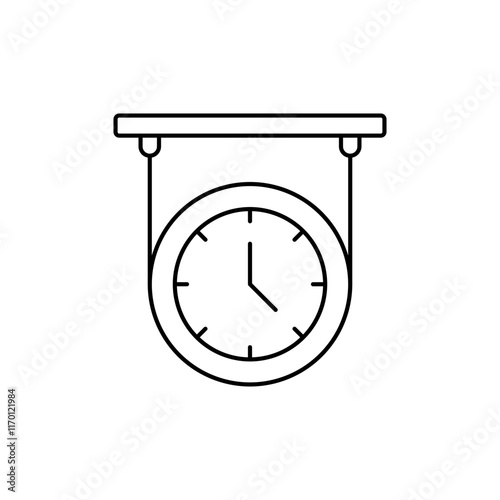 Outline Wall Clock icons for various applications.
