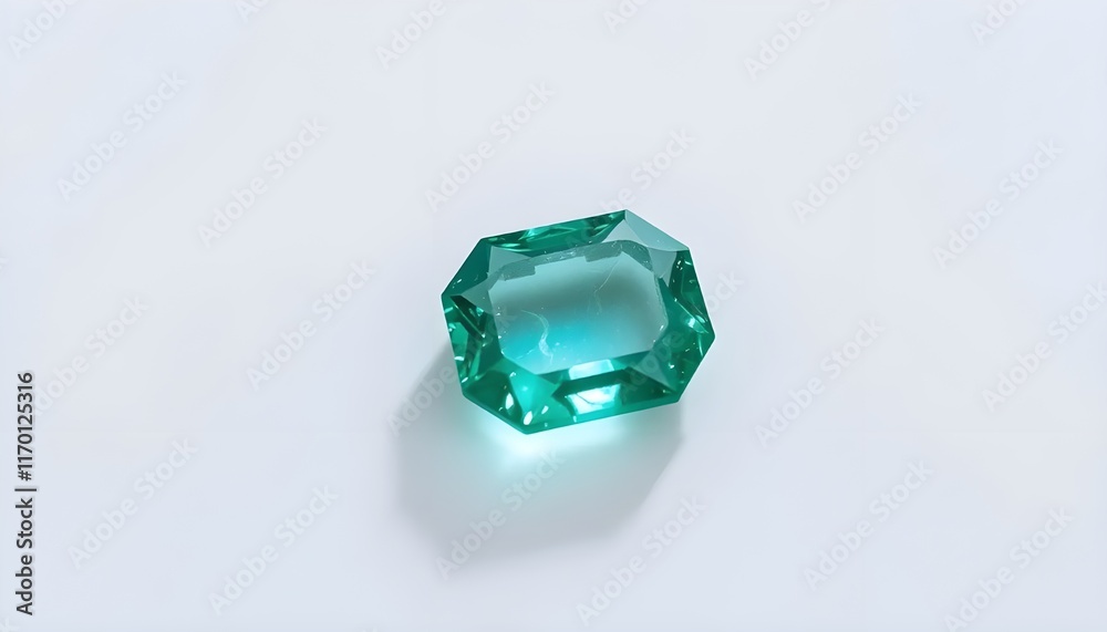 a sparkling emerald stone with a perfect shape on a white or transparent background a sparkling emerald stone with a perfect shape on a white or transparent background