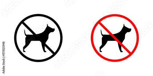 No dogs allowed sign vector pack for apps and web UI designs