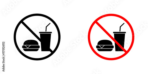 No food allowed sign vector pack for apps and web UI designs