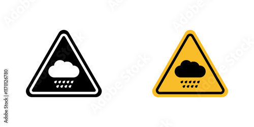 Rain warning signs pack for app and web UI designs