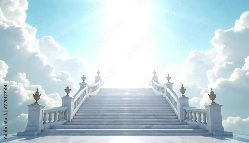 Heavenly Staircase: A Serene Ascent to Radiance