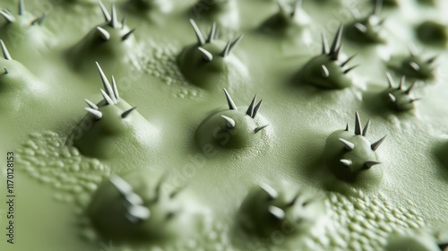 Microscopic Close-up of Cactus Glochids: A Detailed View of Nature's Tiny Spines photo