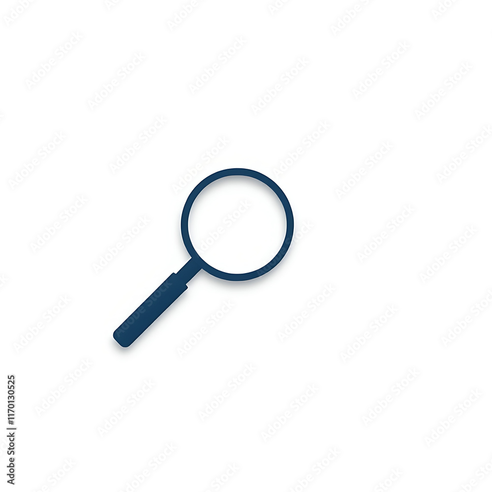 A simple magnifying glass icon for search concepts, minimalist design on a white background. A simple magnifying glass icon for search concepts, minimalist design on a white background.
