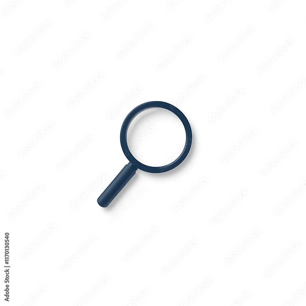 A simple magnifying glass icon for search concepts, minimalist design on a white background. A simple magnifying glass icon for search concepts, minimalist design on a white background.