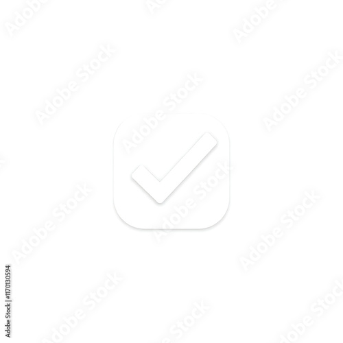 Free Download  A clean, minimalist checkmark icon symbolizing approval or completion, flat design on a white background. - GFXLoad