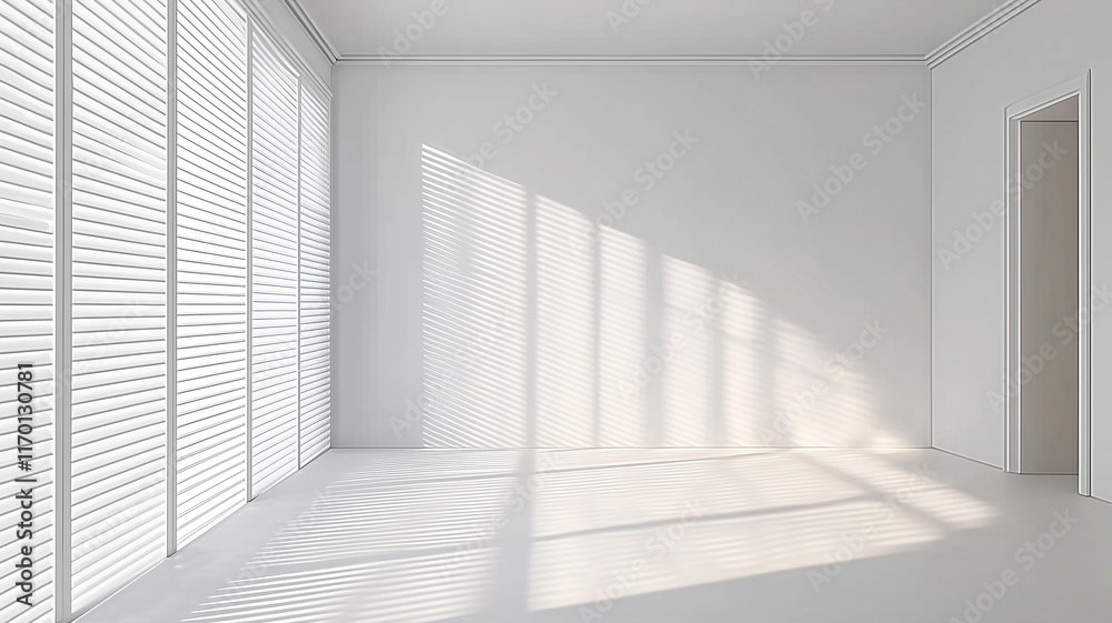 Fototapeta premium empty room with windows