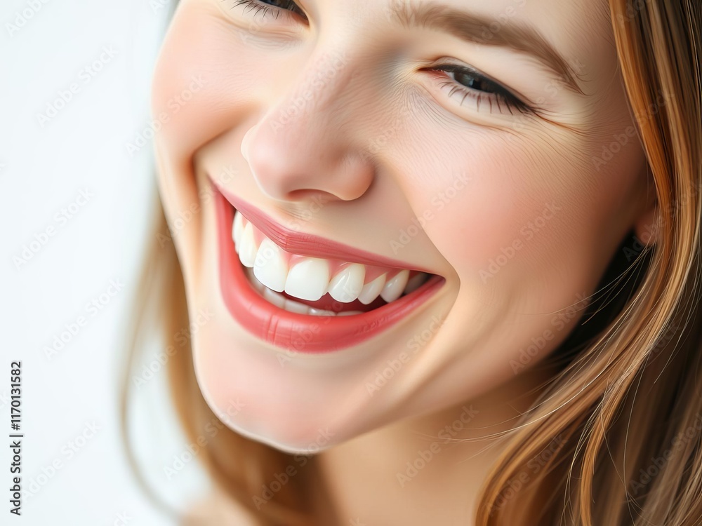 Close up of a beautiful young woman showing her teeth with her tongue, pretty, health Close up of a beautiful young woman showing her teeth with her tongue, pretty, health