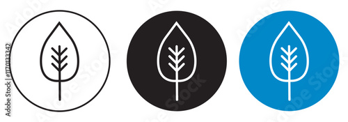 Leaf icon nature plant sign leaves.