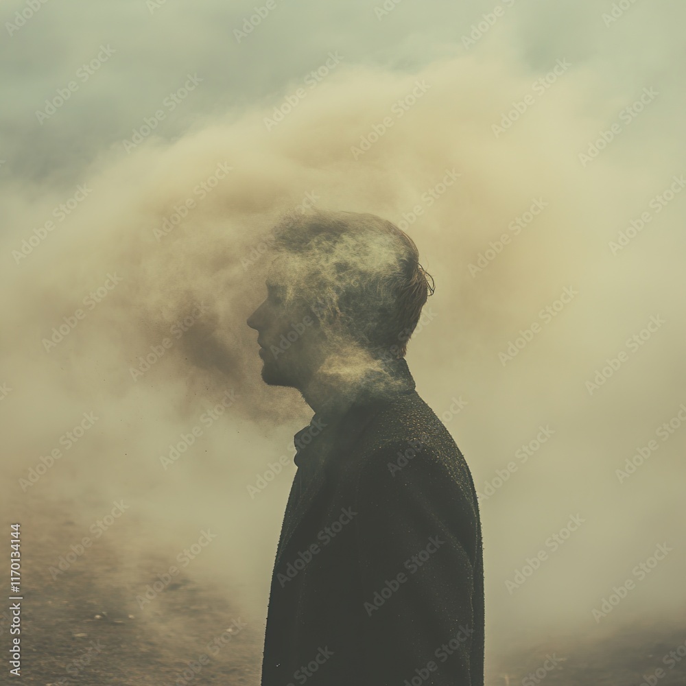 Ephemeral Man: A Surreal Portrait in Dust and Fog Ephemeral Man: A Surreal Portrait in Dust and Fog