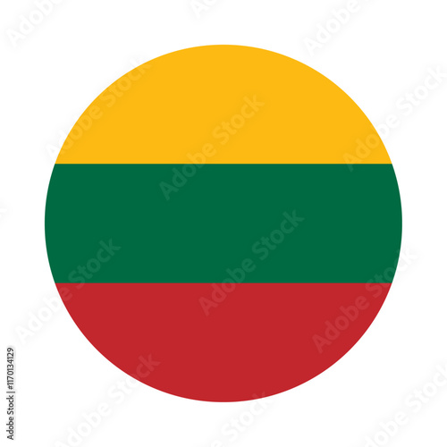 Round Lithuania flag icon Free Download Round Lithuania flag icon - GFXLoad