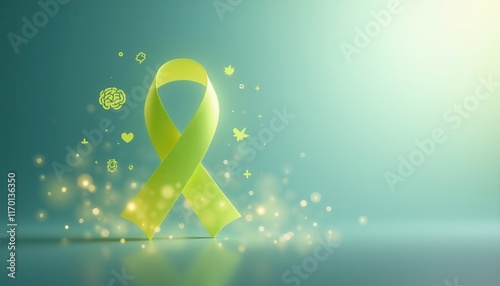 Lime Green Awareness Ribbon Hope Health Support