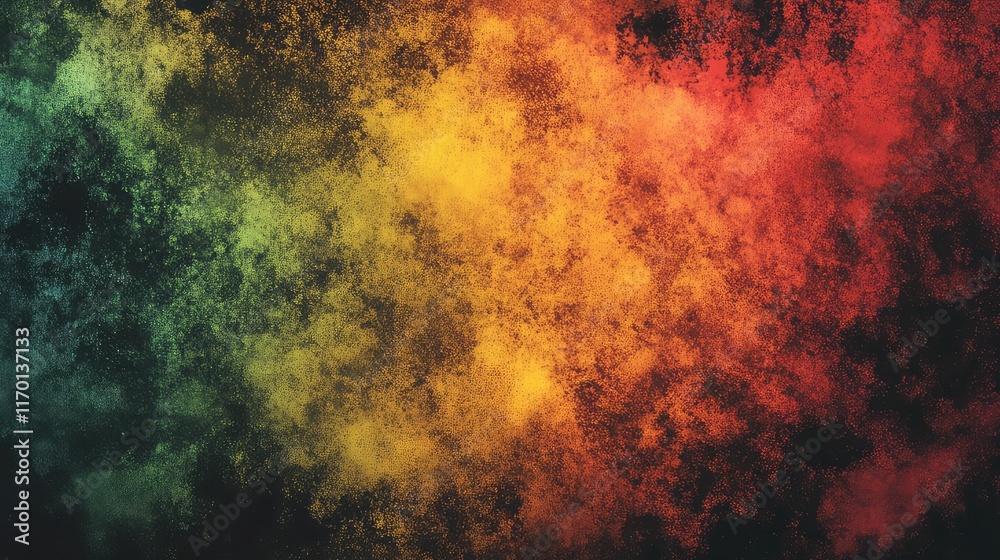 Fototapeta premium abstract background featuring a red, yellow, green, and black grainy noise texture.