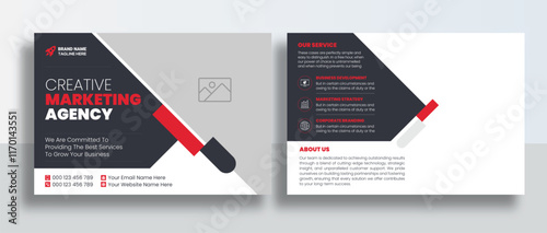 Corporate Postcard or Eddm postcard design template, Corporate Business Postcard Template Design, Simple and Clean Modern Minimal Postcard Template, Business Postcard Layout	