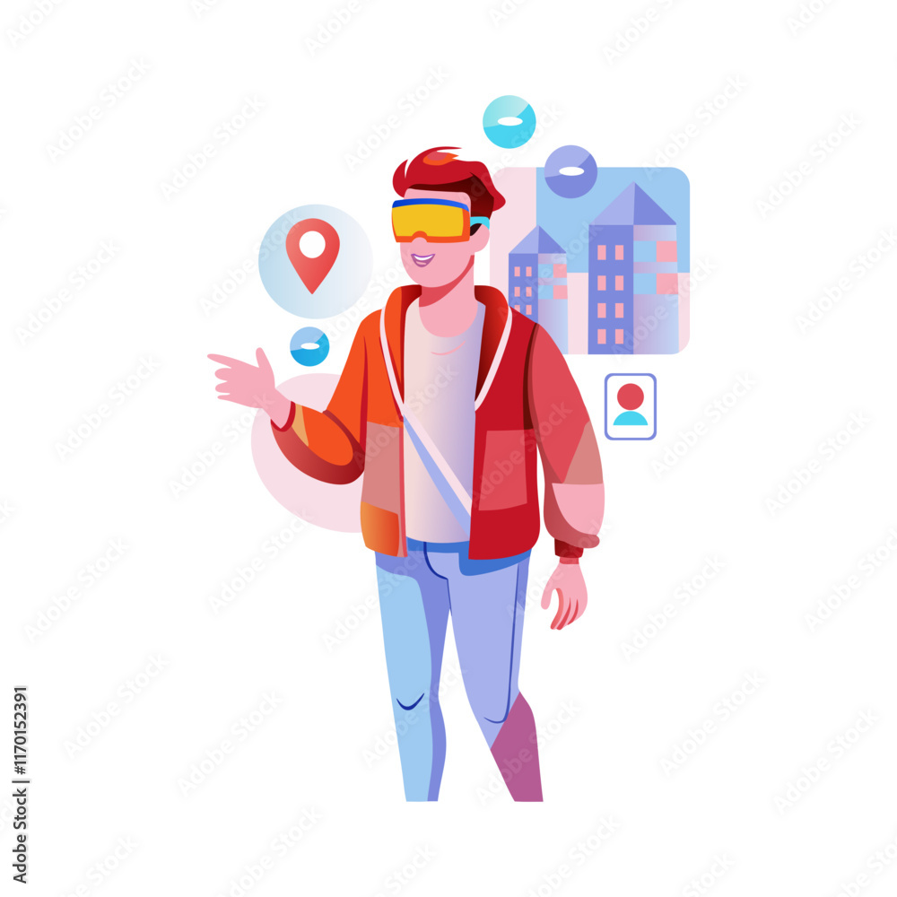 A flat illustration of smart navigation technology
A flat illustration of smart navigation technology